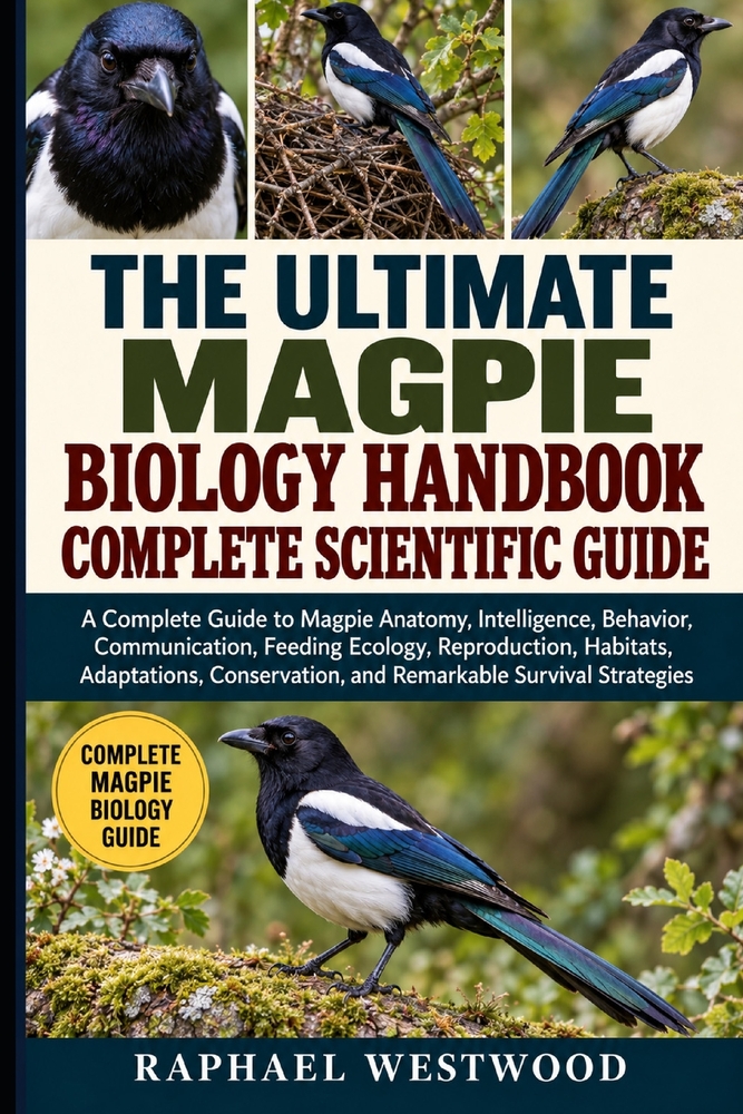 The Ultimate Magpie Biology Handbook: COMPLETE SCIENTIFIC GUIDE: A Complete Guide to Magpie Anatomy, Intelligence, Behavior, Communication, Feeding Ec cover