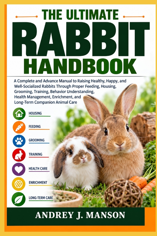 The Ultimate Rabbit Handbook: A Complete and Advanced Manual to Raising Healthy, Happy, and Well-Socialized Rabbits Through Proper Feeding, Housing, G cover