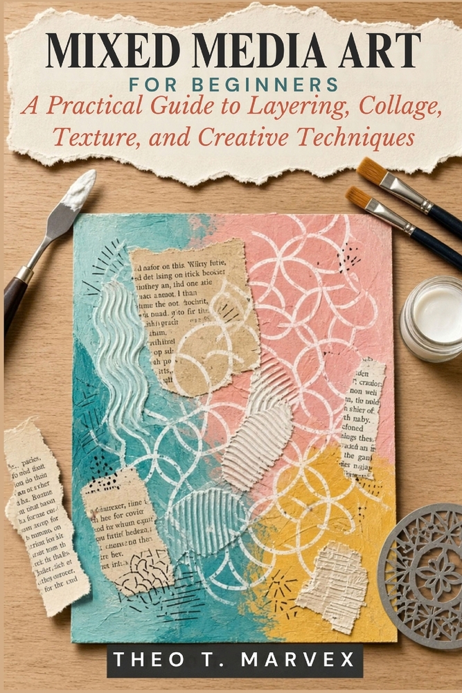 Mixed Media Art For Beginners: A Practical Guide to Layering, Collage, Texture, and Creative Techniques cover