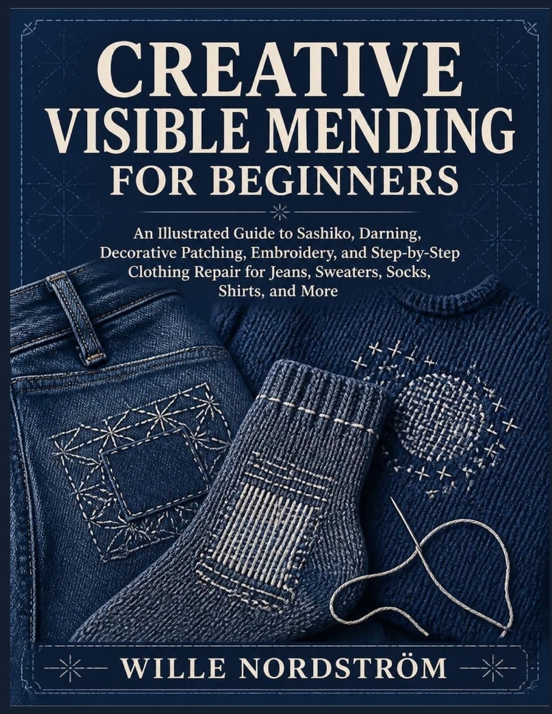 Creative Visible Mending For Beginners: An Illustrated Guide to Sashiko, Darning, Decorative Patching, Embroidery, and Step-by-Step Clothing Repair fo cover
