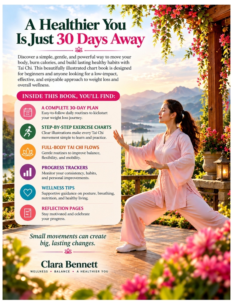 Tai Chi Chart Book for Weight Loss: * A 30-Day Illustrated Exercise Plan for Beginners to Burn Calories and Build Healthy Habits cover