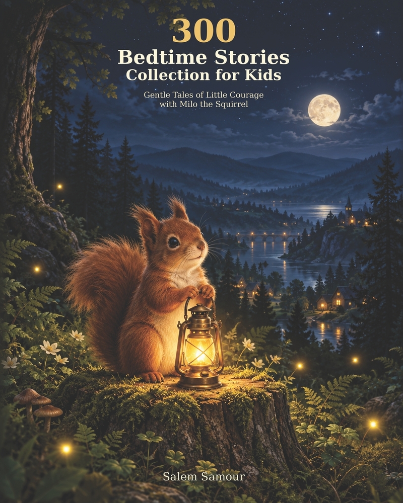 300 Bedtime stories collection for Kids: Gentle Tales of little courage with Milo the Squirrel cover