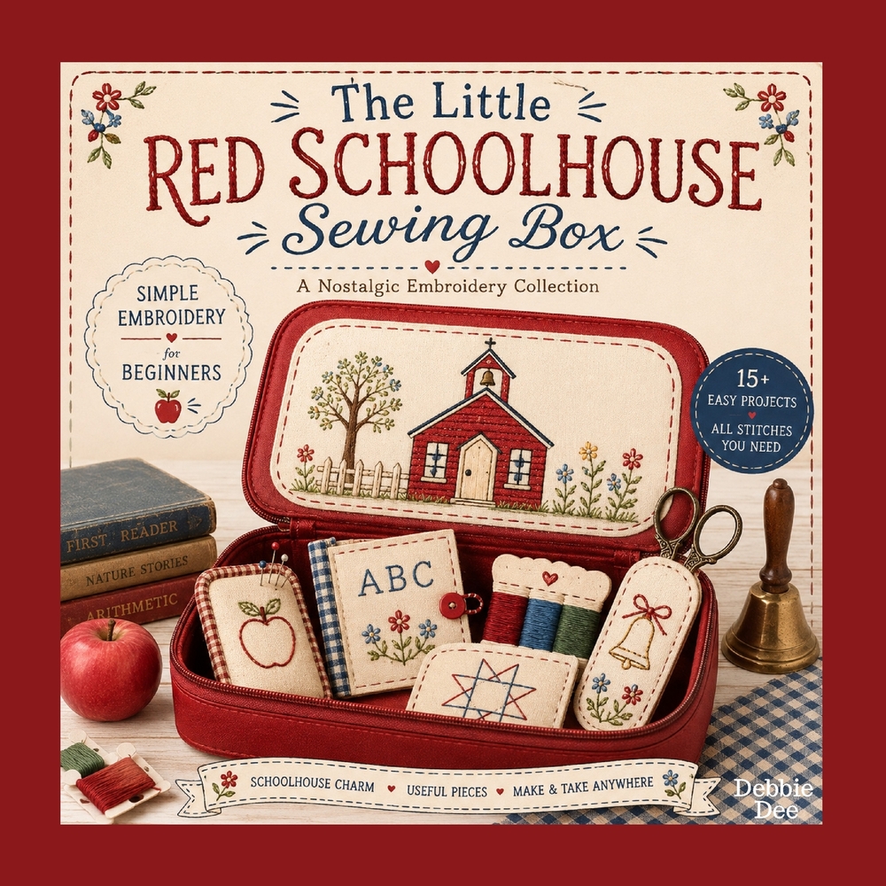 The Little Red Schoolhouse Sewing Box cover
