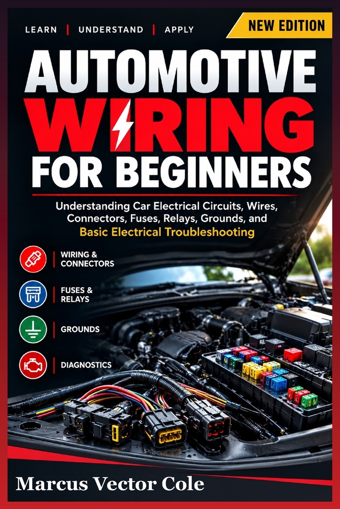Automotive Wiring for Beginners: Understanding Car Electrical Circuits, Wires, Connectors, Fuses, Relays, Grounds, and Basic Electrical Troubleshootin cover