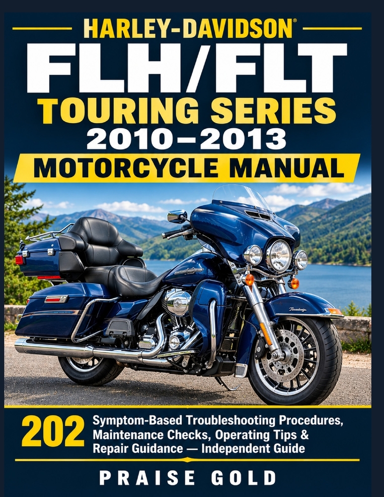 Harley-Davidson FLH/FLT Touring Series 2010-2013 Motorcycle Manual: 202 Symptom-Based Troubleshooting Procedures, Maintenance Checks, Operating Tips & cover