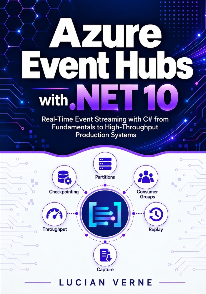 Azure Event Hubs with .NET 10: Real-Time Event Streaming with C# from Fundamentals to High-Throughput Production Systems cover