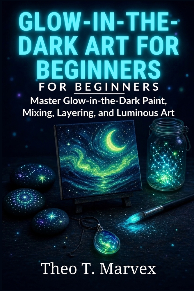 Glow-in-the-Dark Art For Beginners: Master Glow-in-the-Dark Paint, Mixing, Layering, and Luminous Art cover