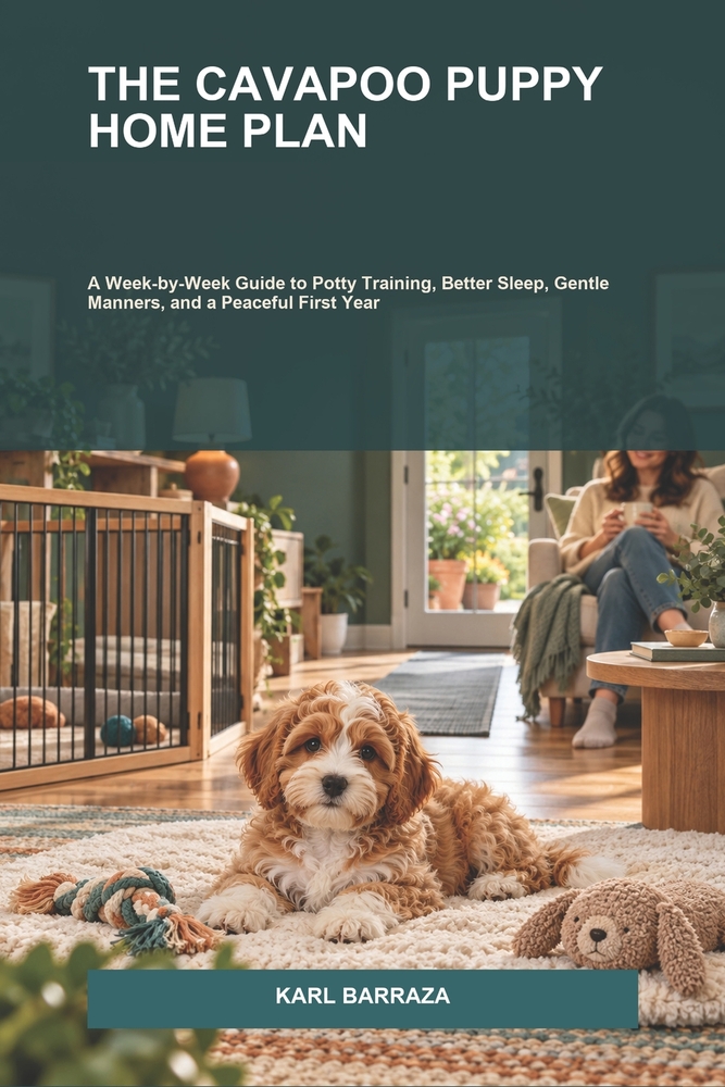 The Cavapoo Puppy Home Plan: A Week-by-Week Guide to Potty Training, Better Sleep, Gentle Manners, and a Peaceful First Year cover