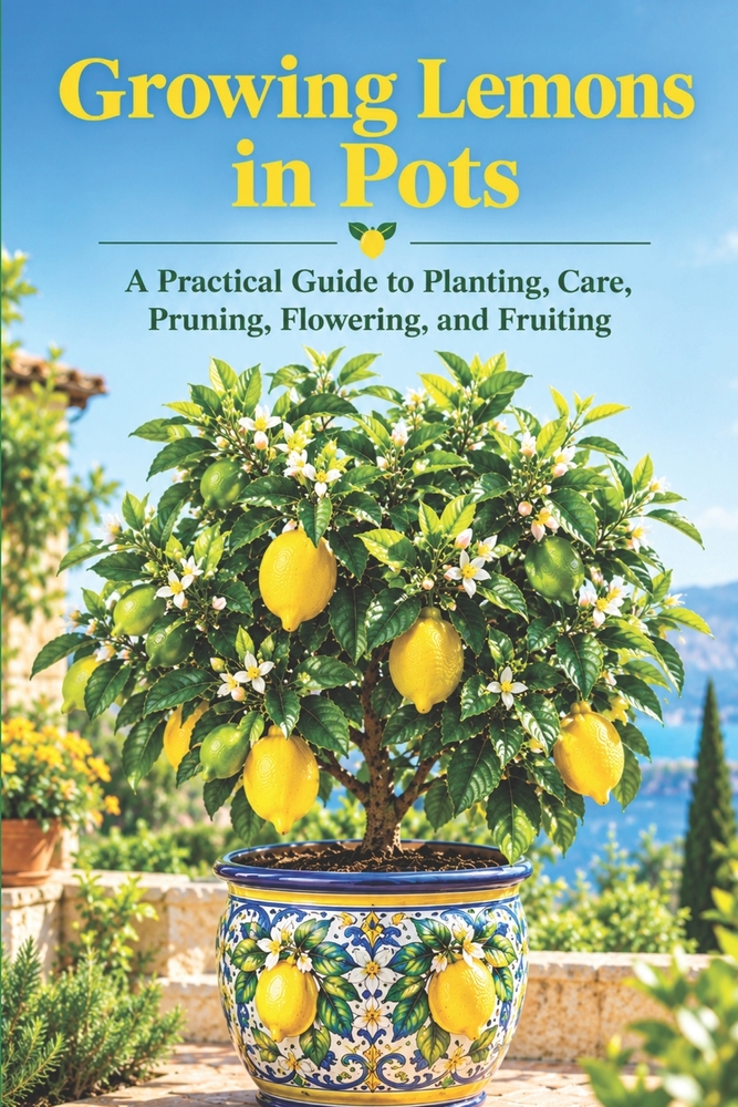 Growing Lemons in Pots: A Practical Guide to Planting, Care, Pruning, Flowering, and Fruiting cover