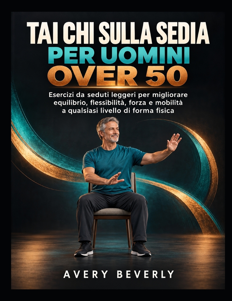 Tai CHI Sulla Sedia Per Uomini Over 50: Esercizi da seduti leggeri per migliorare equilibrio, flessibilità, forza e mobilità a qualsiasi livello di fo cover