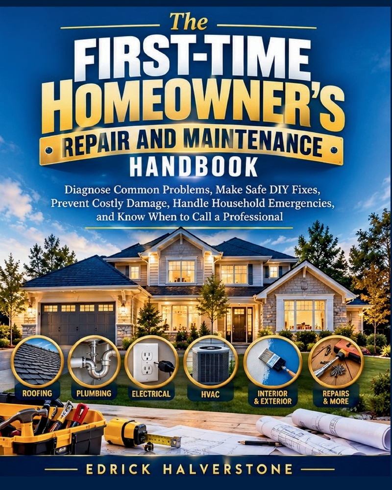 The First-time Homeowner's Repair and Maintenance Handbook: Diagnose Common Problems, Make Safe DIY Fixes, Prevent Costly Damage, Handle Household Eme cover