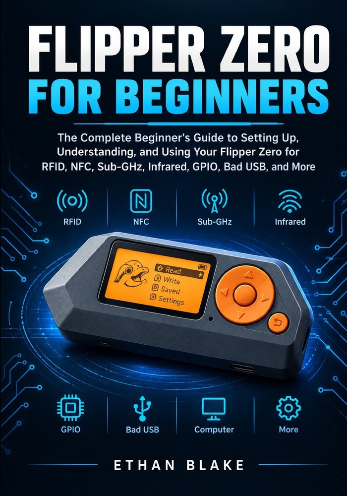 Flipper Zero for Beginners: The Complete Beginner's Guide to Setting Up, Understanding, and Using Your Flipper Zero for RFID, NFC, Sub-GHz, Infrared, cover