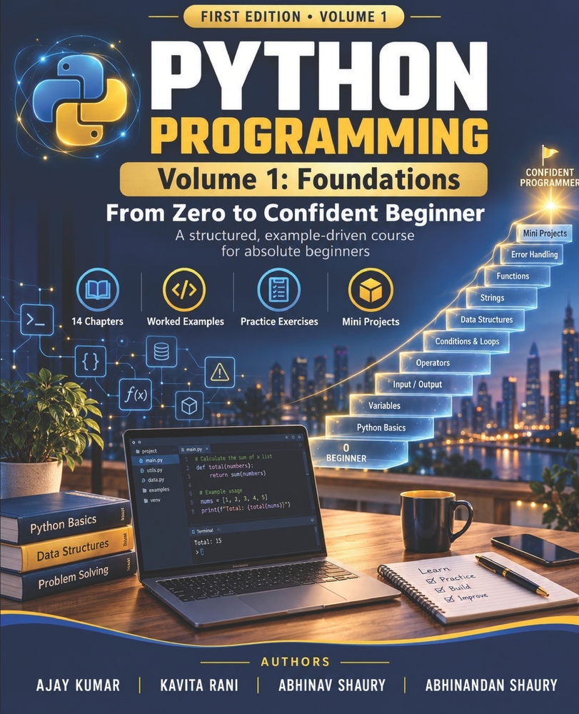 Python Programming: Volume 1: Foundations - From Zero to Confident Beginner cover