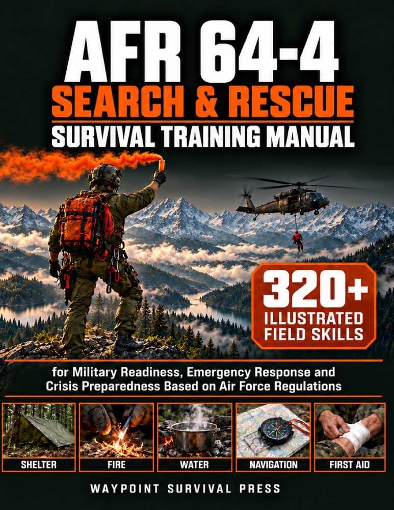 AFR 64-4 Search & Rescue Survival Training Manual: 320+ Illustrated Field Skills for Military Readiness, Emergency Response and Crisis Preparedness Ba cover