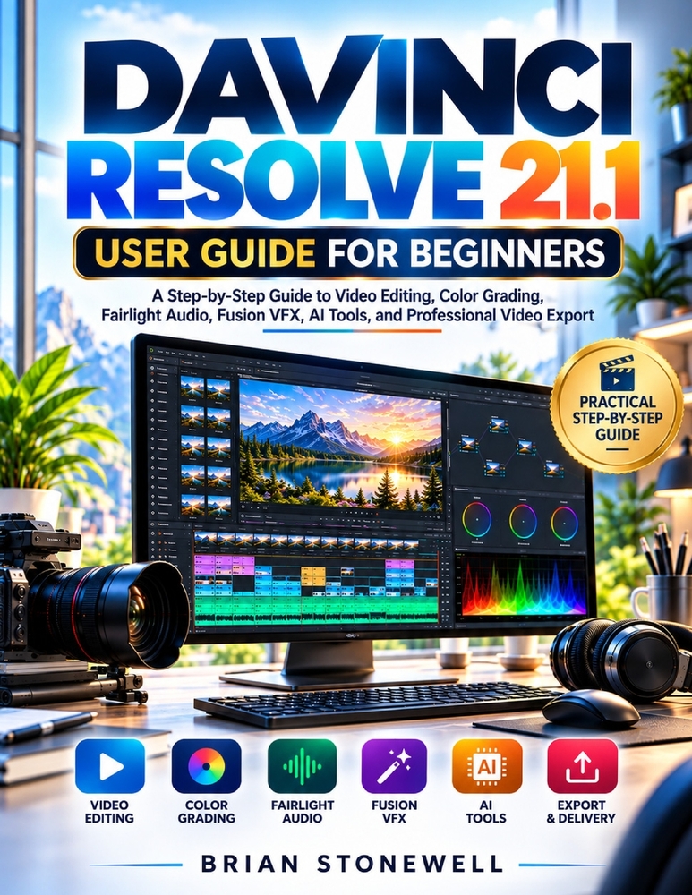 DaVinci Resolve 21.1 User Guide for Beginners cover