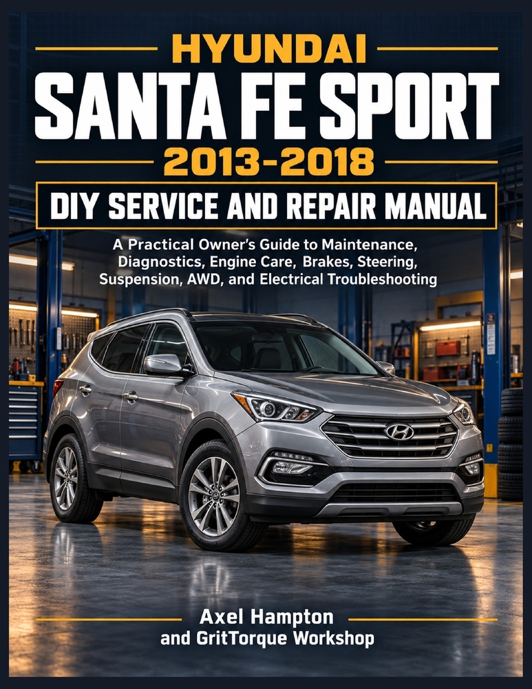 Hyundai Santa Fe Sport 2013-2018 DIY Service and Repair Manual: A Practical Owner's Guide to Maintenance, Diagnostics, Engine Care, Brakes, Steering, cover