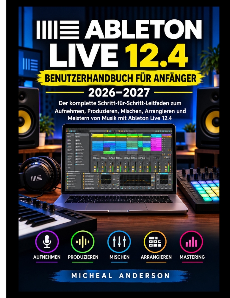 Ableton Live 12.4 Benutzerhandbuch Für Anfänger 2026-2027: Der vollständige Leitfaden für Schritt zum Aufnehmen, Produzieren, Mischen, Arrangieren und cover