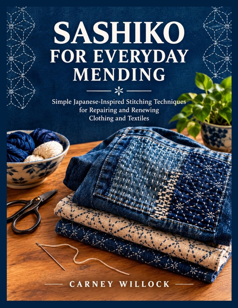 Sashiko for Everyday Mending: Simple Japanese-Inspired Stitching Techniques for Repairing and Renewing Clothing and Textiles cover