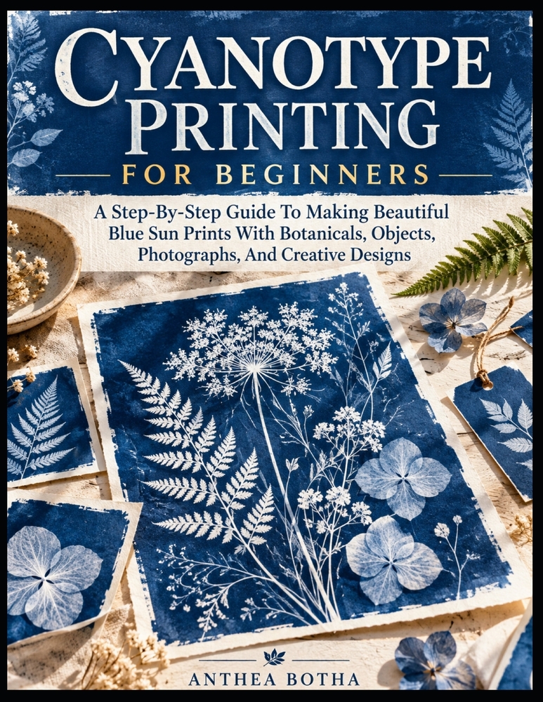 Cyanotype Printing For Beginners: A Step-By-Step Guide To Making Beautiful Blue Sun Prints With Botanicals, Objects, Photographs, And Creative Designs cover