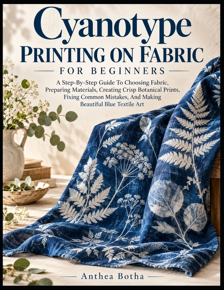 Cyanotype Printing On Fabric For Beginners: A Complete Guide To Choosing Fabric, Preparing Materials, Creating Crisp Botanical Prints, Fixing Common M cover