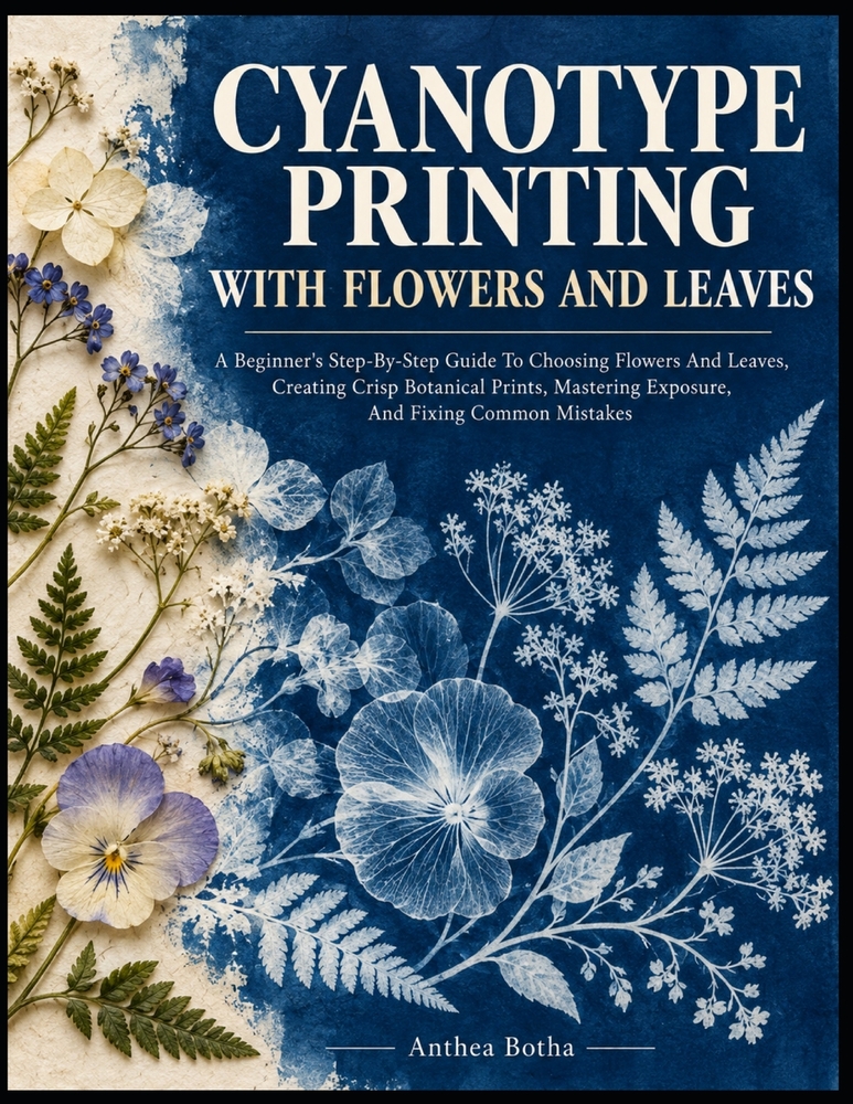 Cyanotype Printing With Flowers And Leaves: A Beginner's Step-By-Step Guide To Choosing Flowers And Leaves, Creating Crisp Botanical Prints, Mastering cover