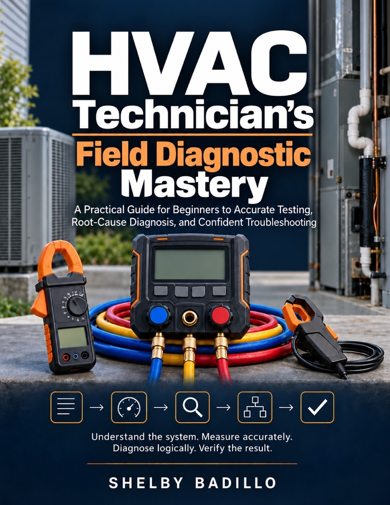 HVAC Technician's Field Diagnostic Mastery: A Practical Guide for Beginners to Accurate Testing, Root-Cause Diagnosis, and Confident Troubleshooting cover