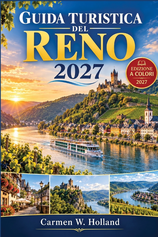 Guida turistica del Reno 2027: Scopri le città fluviali, visita i castelli, percorri percorsi ferroviari panoramici, fai gite in barca, esplora i sent cover