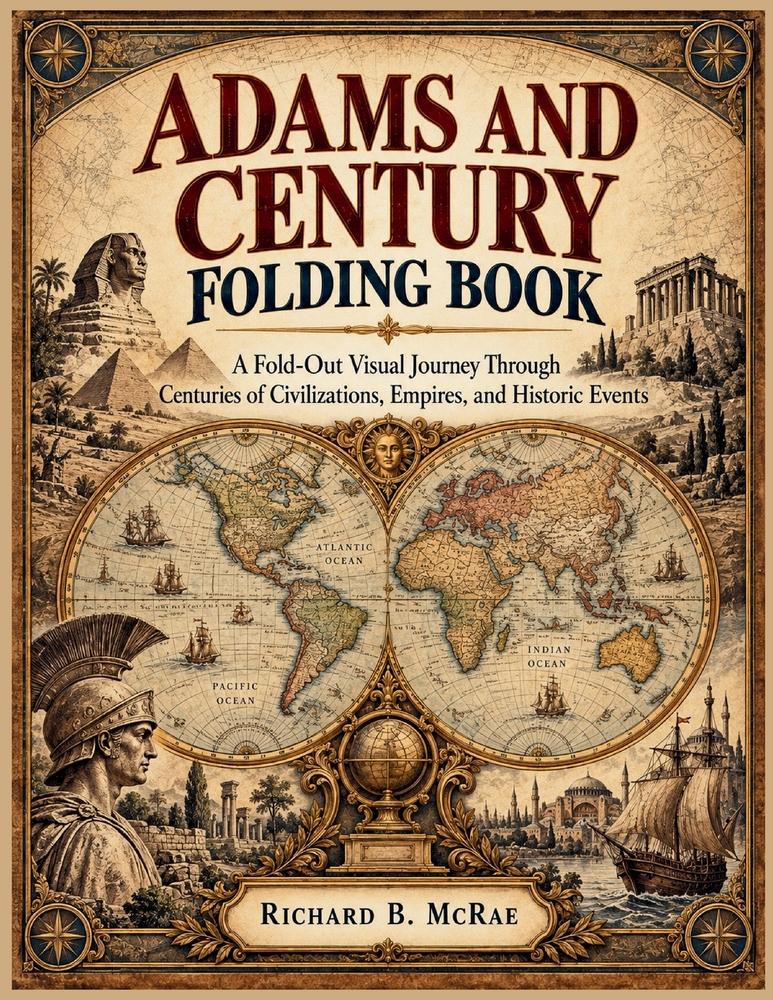 Adams and Century Folding Book: A Fold-Out Visual Journey Through Centuries of Civilizations, Empires, and Historic Events cover