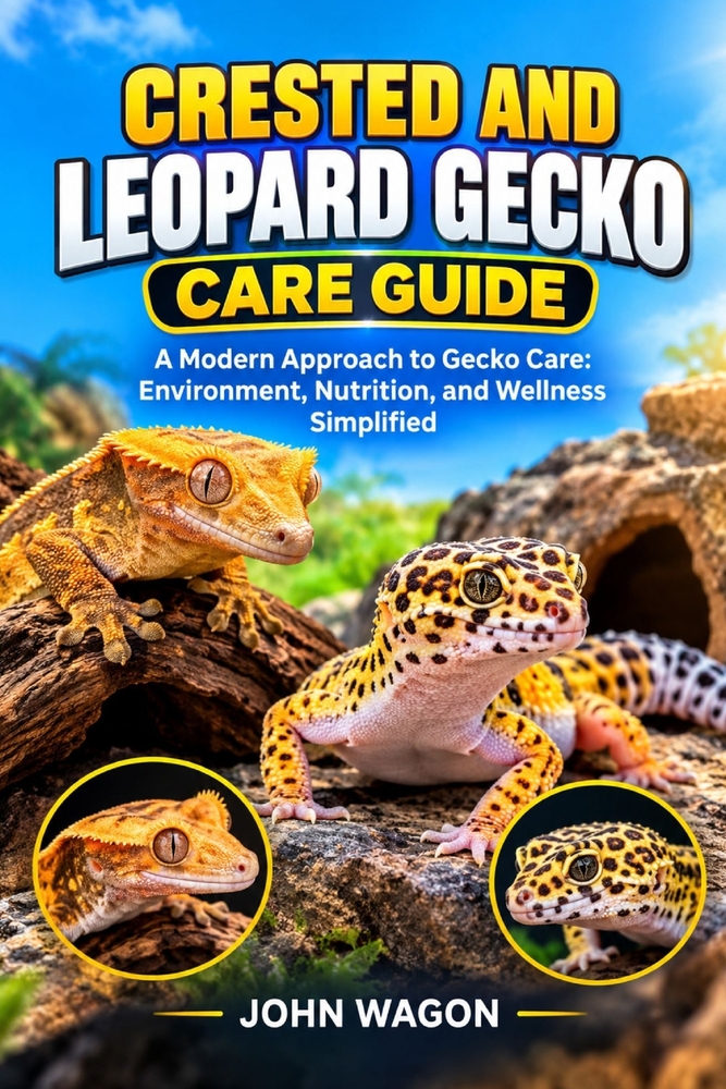 Crested and Leopard Gecko Care Guide: "A Modern Approach to Gecko Care: Environment, Nutrition, and Wellness Simplified cover