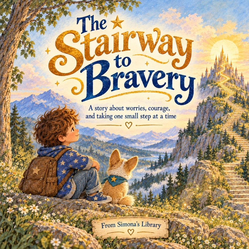 The Stairway to Bravery: A Story About Worries, Courage, and Taking One Small Step at a Time cover