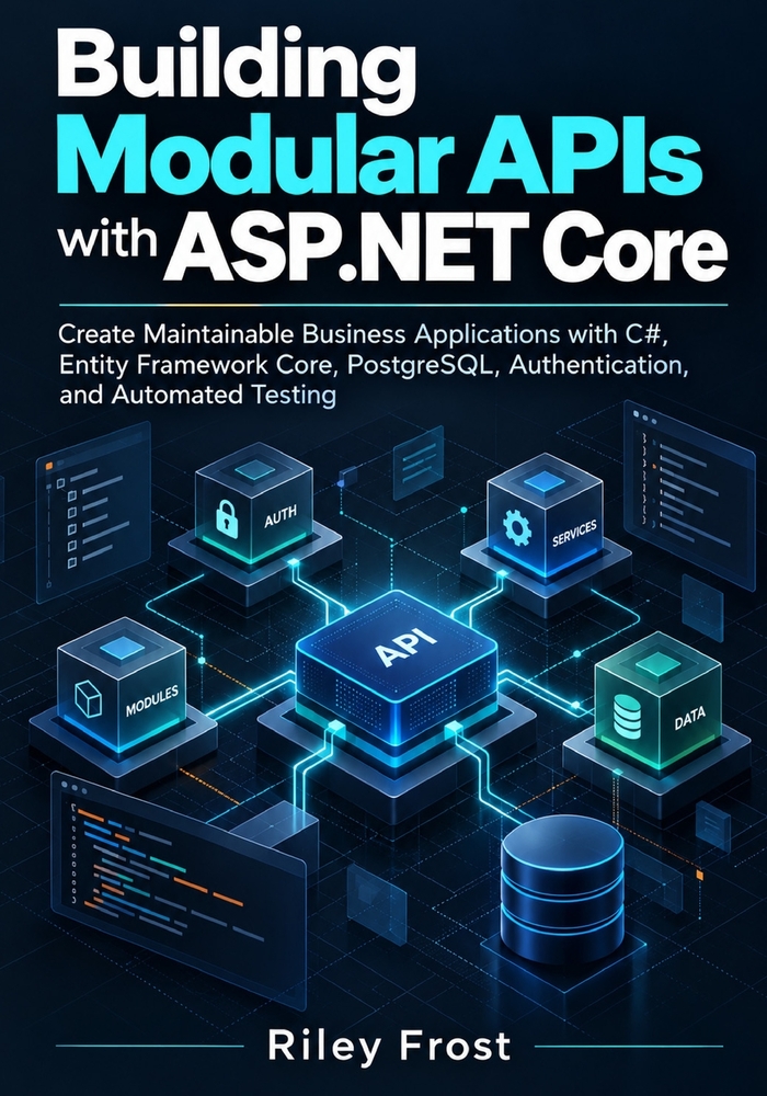 Building Modular APIs with ASP.NET Core: Create Maintainable Business Applications with C#, Entity Framework Core, PostgreSQL, Authentication, and Aut cover