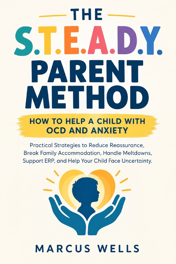 How to Help a Child with Ocd and Anxiety: THE S.T.E.A.D.Y. PARENT METHOD. Practical Strategies to Reduce Reassurance, Break Family Accommodation, Hand cover