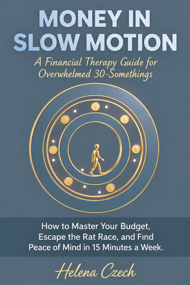 Money in Slow Motion: A Financial Therapy Guide for Overwhelmed 30-Somethings. How to Master Your Budget, Escape the Rat Race, and Find Peace of Mind cover