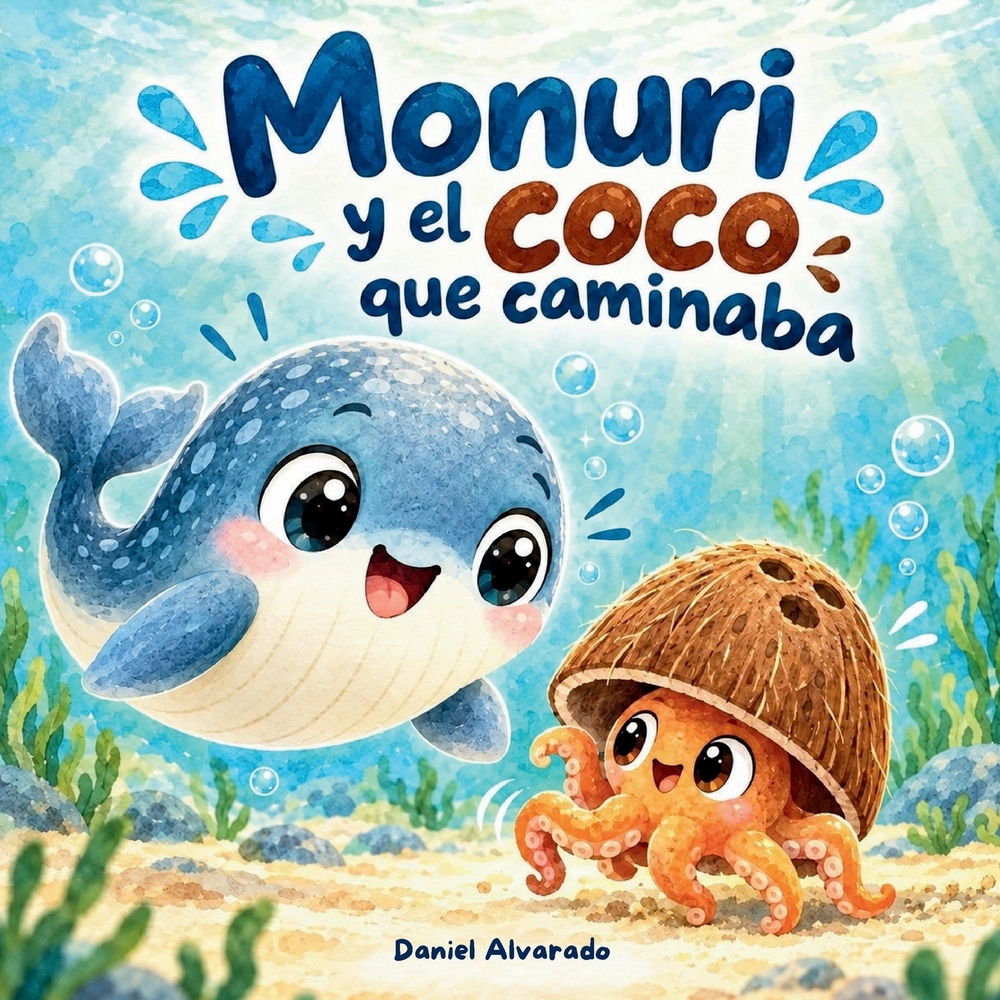 Monuri y el coco que caminaba: Un cuento infantil en español sobre animales marinos y aprender a prepararse cover