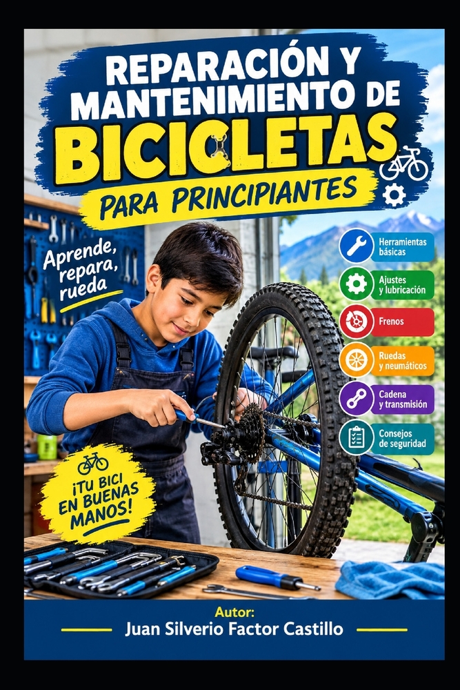 Reparación y mantenimiento de bicicletas para principiantes cover