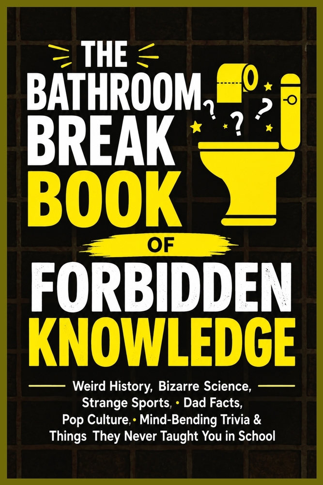 The Bathroom Break Book of Forbidden Knowledge: Weird History, Bizarre Science, Strange Sports, Dad Facts, Pop Culture, Mind-Bending Trivia & Things T cover