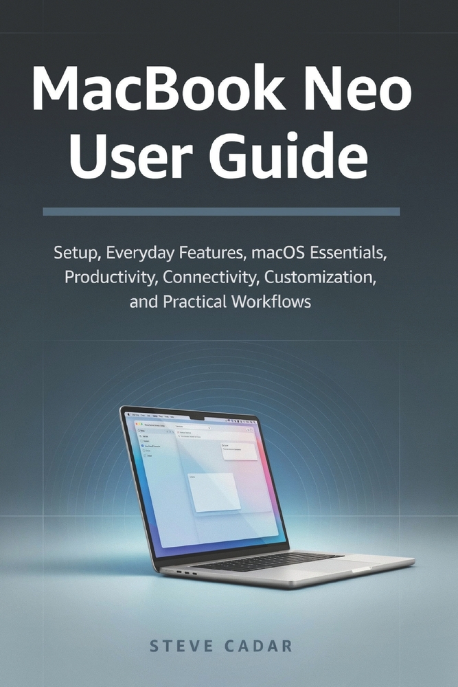 Mac Book Neo User Guide: Setup, Everyday Features, macOS Essentials, Productivity, Connectivity, Customization, and Practical Workflows cover