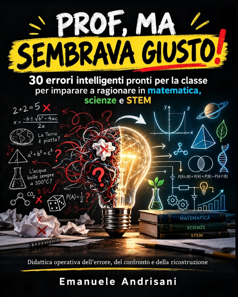 Prof, Ma Sembrava Giusto!: 30 errori intelligenti pronti per la classe per imparare a ragionare in matematica, scienze e STEM cover