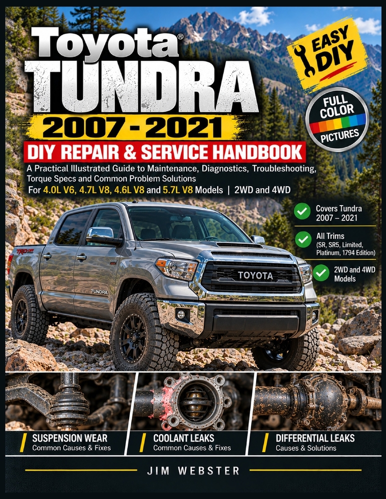Toyota Tundra 2007-2021 DIY Repair & Service Handbook: A Practical Illustrated Guide to Maintenance, Diagnostics, Troubleshooting, Torque Specs and Co cover