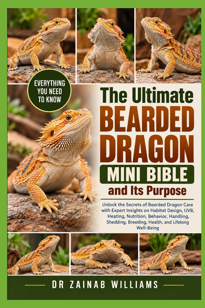 The Ultimate Bearded Dragon Mini Bible and Its Purpose: Unlock the Secrets of Bearded Dragon Care with Expert Insights on Habitat Design, UVB, Heating cover