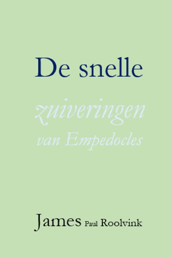 De snelle zuiveringen van Empedocles cover