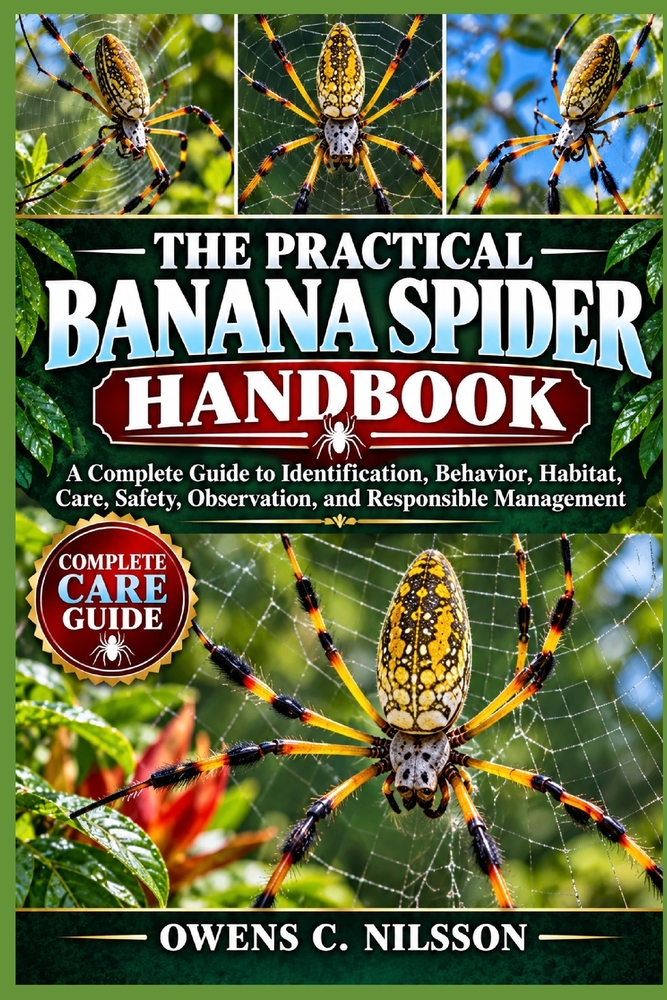 The Practical Banana Spider Handbook: A Complete Guide to Identification, Behavior, Habitat, Care, Safety, Observation, and Responsible Management cover