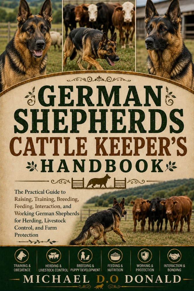 German Shepherds Cattle Keeper's Handbook: The Practical Guide to Raising, Training, Breeding, Feeding, Interaction, and Working German Shepherds for cover