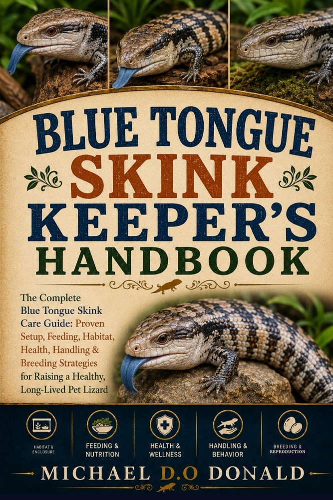 Blue Tongue Skink Keeper's Handbook: The Complete Blue Tongue Skink Care Guide: Proven Setup, Feeding, Habitat, Health, Handling & Breeding Strategies cover