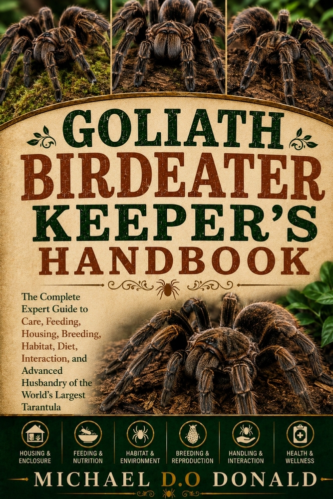 Goliath Birdeater Keeper's Handbook: The Complete Expert Guide to Care, Feeding, Housing, Breeding, Habitat, Diet, Interaction, and Advanced Husbandry cover