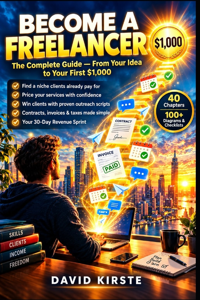 Become a Freelancer: The Complete Guide: Step-by-Step to Freelancing: Find Your Niche, Land Your First Client, and Earn Your First $1,000 in 30 Days cover