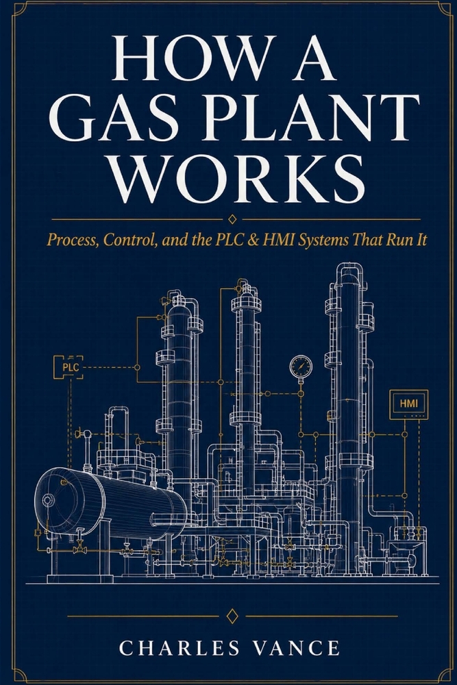 How a Gas Plant Works: Process, Control, and the PLC & HMI Systems That Run It cover