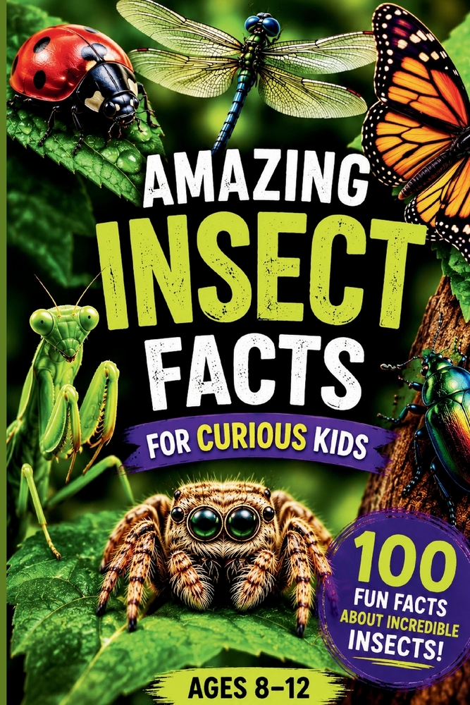 Amazing Insect Facts for Curious Kids: 100 Bug Trivia Questions & Surprising Answers About Insects, Creepy Crawlers, and Bugs for Ages 8-12 cover