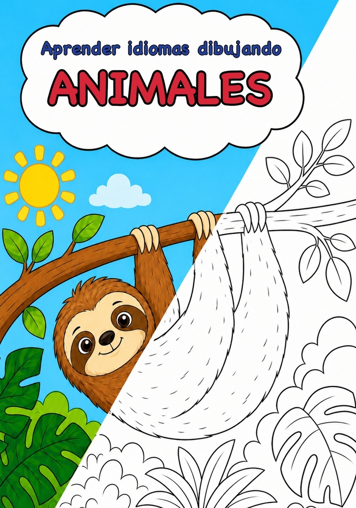Aprender idiomas dibujando Animales cover