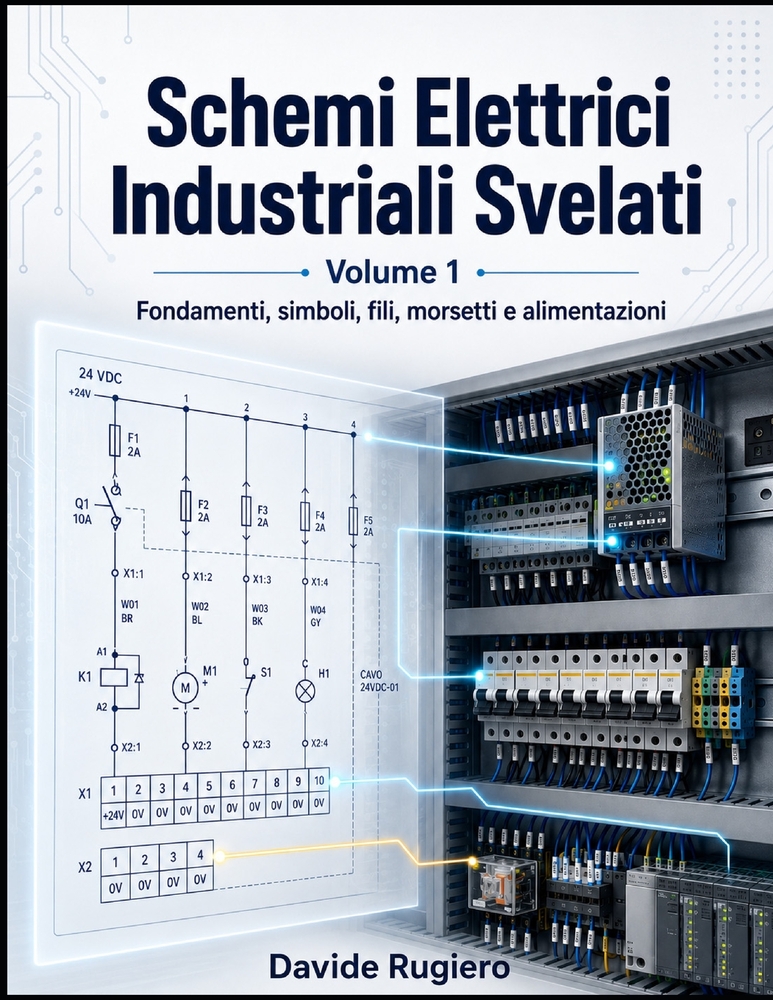 Schemi Elettrici Industriali Svelati - Volume 1: Fondamenti, simboli, fili, morsetti e alimentazioni cover